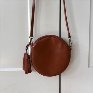 Anthropologie Round Leather Bag